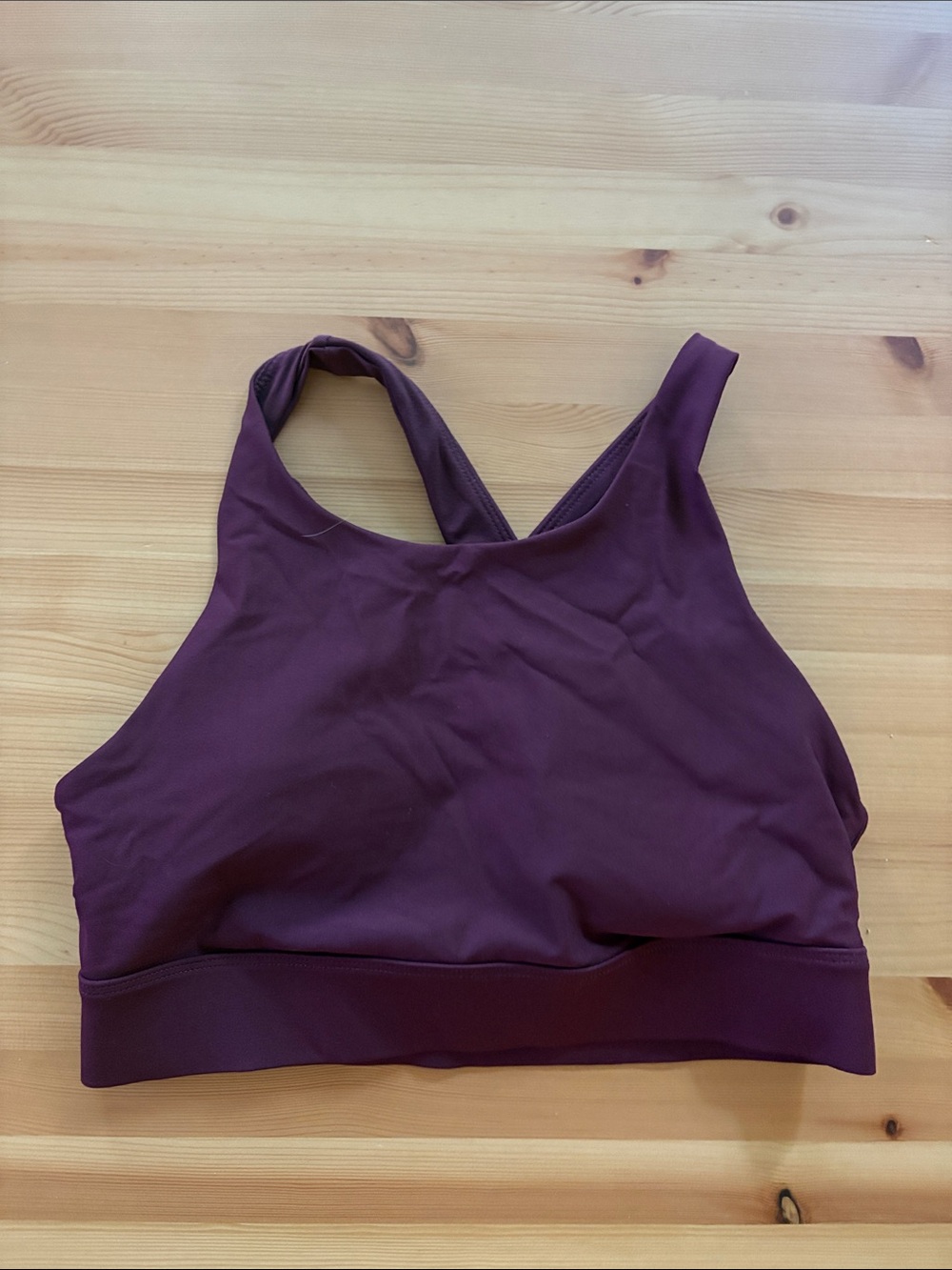 Women’s High-Neck Sports Bra - Plum